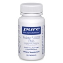 Ren indkapsling - Folat 5.000 Plus - Aktiveret Folat, B12 Vitamin og B6 Kombination - 60 Kapsler