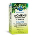 Hele Jorden og havet fra naturlige faktorer, kvinders Multivitamin & Mineral, hele fødevarer supplement, Vegan, 60 tabletter (30 portioner)
