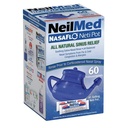 NeilMed NasaFlo Unbreakable Neti Pot med 60 Premixed Pakninger
