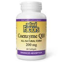 Naturlige faktorer Coenzym Q10 - Antioxidant Support Understøtter Cellular Energy Production - Bedre Absorption Aids Sund hjerte funktion - 200 mg, 60 Softgels (60 Servere)
