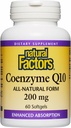 Naturlige faktorer Coenzym Q10 - Antioxidant Support Understøtter Cellular Energy Production - Bedre Absorption Aids Sund hjerte funktion - 200 mg, 60 Softgels (60 Servere)