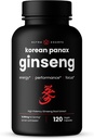 NutraChamps Korean Red Panax Ginseng Capsules | Extra Strength Ginsenosides for Energy, Focus, Performance, Vitality & Immune Support | Korean Ginseng Root Extract (120, Red)