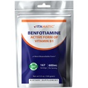 Vitamatisk benfotiamin Pure Powder 600 mg per servering - 100 Bedste - Også kaldet Fat Opløselig Vitamin B1
