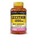 MASON NATURAL Lecithin 1200 mg - Sund kardiovaskulær system, fremmer lever og reproduktiv sundhed, 100 Softgels