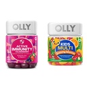 OLLY Gummy Aktiv Immunitet + Elderberry 45 Gummies & Kids Multivitamin Gummy Worms 70 Greve