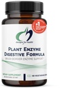Design for sundhed Plant Enzyme fordøjelsesformel - Vegetariske fordøjelsesenzymer supplement - Gut Support med Hemicellulase, Protease + Mere - Kan Support Lejlighedsvis Gas + Bloating (90 kapsler)