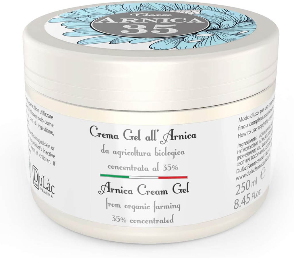 Dulàc - Arnica Cream 8.45 Fl Oz Rich in Organic Arnica Montana Extracts, Arnica Bruise Cream Extra Strength Also Ideal for Muscle and Joint Relief, Swelling and Edema