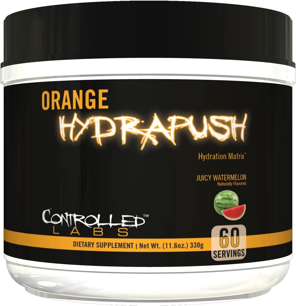 CONTROLLED LABS Orange HydraPush Electrolyte Powder, 60 Servering - Avanceret sukkerfri hydrering Inddrivelse Drink mix med kokos vand & taurine - Boost Energy & Øge Endurance (Watermelon)