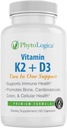 D3- vitamin K2 5000 IE tillæg med calcium, Gluten Free, ikke- GMO formel, høj potens, Knoglehelbred, hjertesundhed, immunforsvar, 60 kapsler
