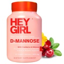 D Mannose Capsules - Fast-Actioning UTI Supplement - Rens & Flush Urenheder - med Natural D-Mannose Powder, Tranebær, Hibiscus & Mælkebøtte - Alternativ til Cranberry for Women, 60 Kapsler