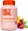 D Mannose Capsules - Fast-Fungerende UTI supplement - Rens & Flush Urenheder - med naturlige D-Mannose pulver, Tranebær, Hibiscus & Mælkebøtte - Alternativ til tranebær til kvinder, 60 kapsler