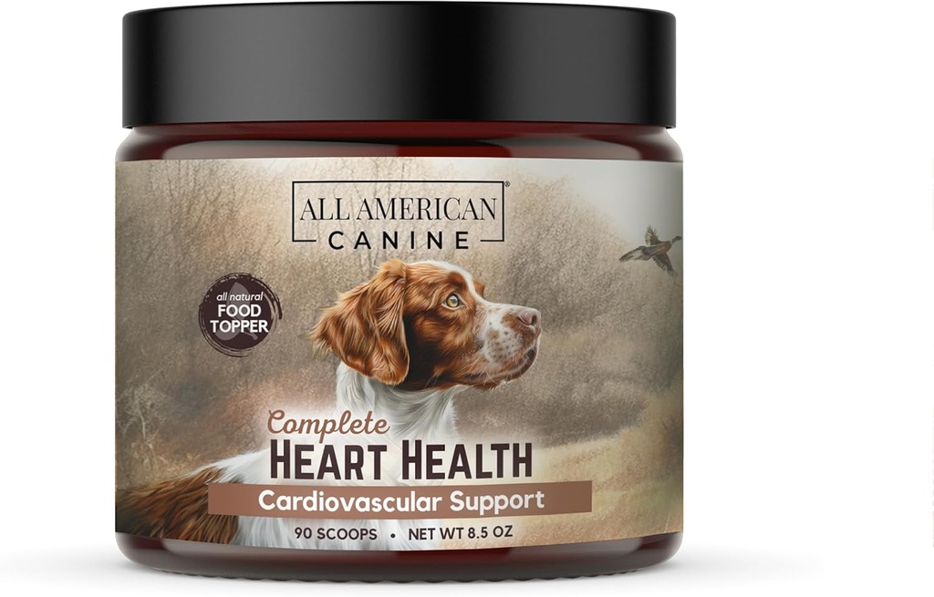 Complete Heart Health Cardiac Function Support Powdered Supplement Food Topper for Dogs, 90 Servings