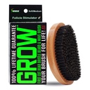 GROW vildsvin Brittle Beard Brush & 360 Wave Børst til mænd - Skæg og Mustache Vækstbørste - Skæg Børst til mænd & Follicle Stimulator - Exfoliate, Detangle & Boost Circulation - USA Made