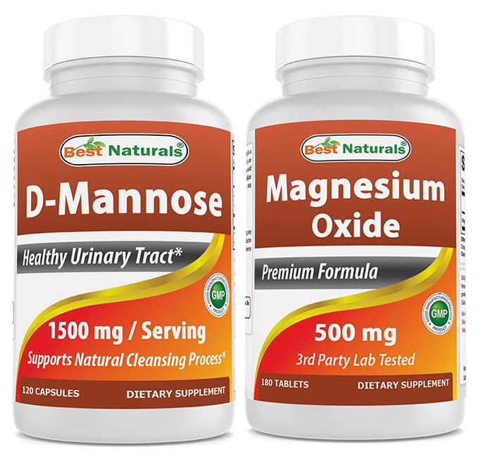 Bedste Naturals D- Mannose 1500 mg & Magnesiumoxid 500 mg
