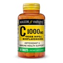 MASON NATURAL C 1000 mg Plus Rose HIPS og Bioflavonoider Complex - Understøtter et sundt immunsystem, antioxidant og essentiel ernæring, 90 tabletter