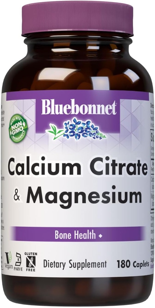 BlueBonnet Calcium Plus Magnesiumkapsler, 180 Tæller