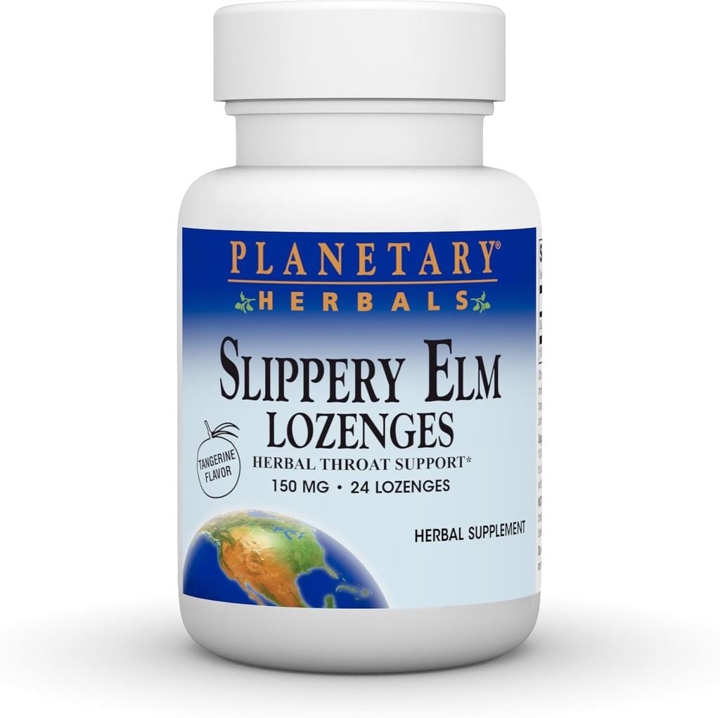 Planetariske Herbals Slippery Elm Lozenges, 24 Greve