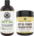 Venstre Coast Performance 32oz Premium MCT Oil og 16oz Vanilla MCT + Collagen Powder