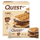 Quest Nutrition S 'mores Protein Bar, 21g Protein, 4g Net Carbs, 1g Sugar, Gluten Free, Keto Friendly, 4 Greve