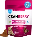 Behandling af hunde - Cranberry Supplement & Bstige Control for Hunde - Urinary Tract Inkontinens Pill, Bstige Stones - UTI Medicine Treats - 70 Soft Chews for Nyre Support med Fish Oil