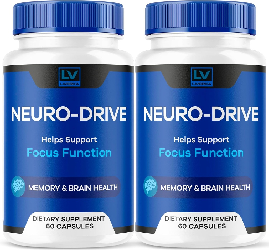 (2 Pack) Neuro Drive kapsler, Neuro Drive Advanced Formel, Neuro Drive Brain, Neuro Drive Alle naturlige anmeldelser, 120 Kapsler til 2 Måneder