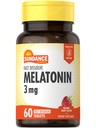 Sundance Melatonin 3 mg Fast Opløs • 124; 60 Vegetariske tabletter • 124; Natural Berry Flavor • 124; Vegetarisk, ikke- GMO og Gluten Free Supplement
