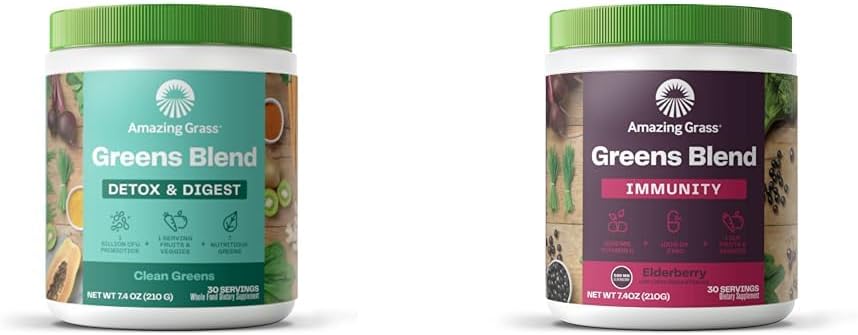 Amazing Grass Green Blend Detox & Digest: Smoothie Mix, Rengøre med Super Green Powder & Greens Blend Superfood til immunforsvar: Super Green Powder Smoothie
