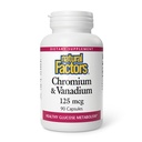 Naturlige faktorer, Chrom & Vanadium 125 mcg, understøtter sund metabolisme, 90 kapsler