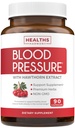 Blood Pressure Support Supplement (NON- GMO) Premium naturlige urter, vitaminer & bær - Høj dosering af Hawthorn Berry ekstrakt - Understøtter blodtryksniveauer allerede i det normale område - 90 kapsler