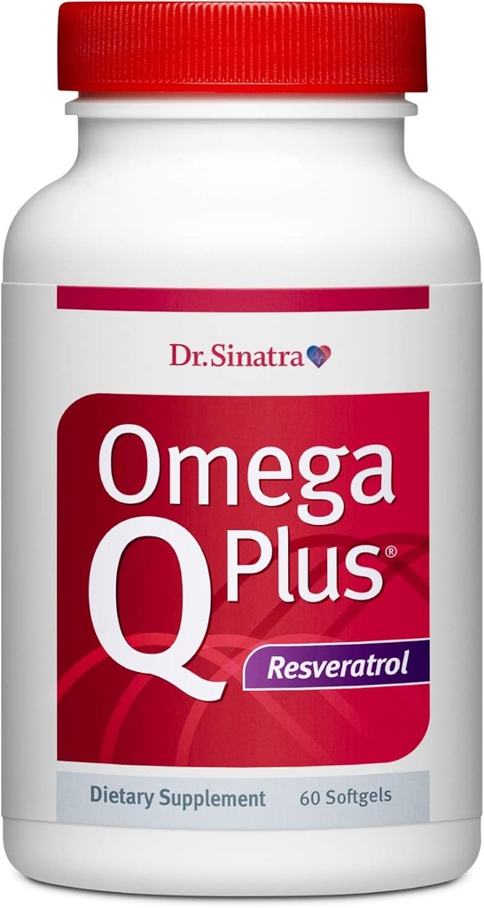 Dr. Sinatra Omega Q Plus Resveratrol - Omega-3 tillæg med CoQ10 og Resveratrol - fremmer omfattende hjerte og hele kroppen sundhed til at hjælpe dig med at alder godt (60 bløddele)