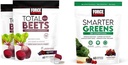 Kraftfaktor Total Beets Soft Chews med Beetroot, Grapeekstrakt, Antioxidanter, Nitrater, L- Citrullin, 120 Greve, 2-Pack og Smarter Green Superfood Chews med 25 + Superfood, Probiotika, Antioxidanter, og Fiber, 60 Greve
