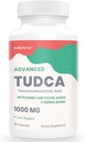 TUDCA Lever Supplements 1000 mg- Bile Salte til lever Rengøring Detox- Milk Thistle Herbal Blend med Fulvic og Humanic Acid til lever, fordøjelsessygdomme, 60 Veganske kapsler