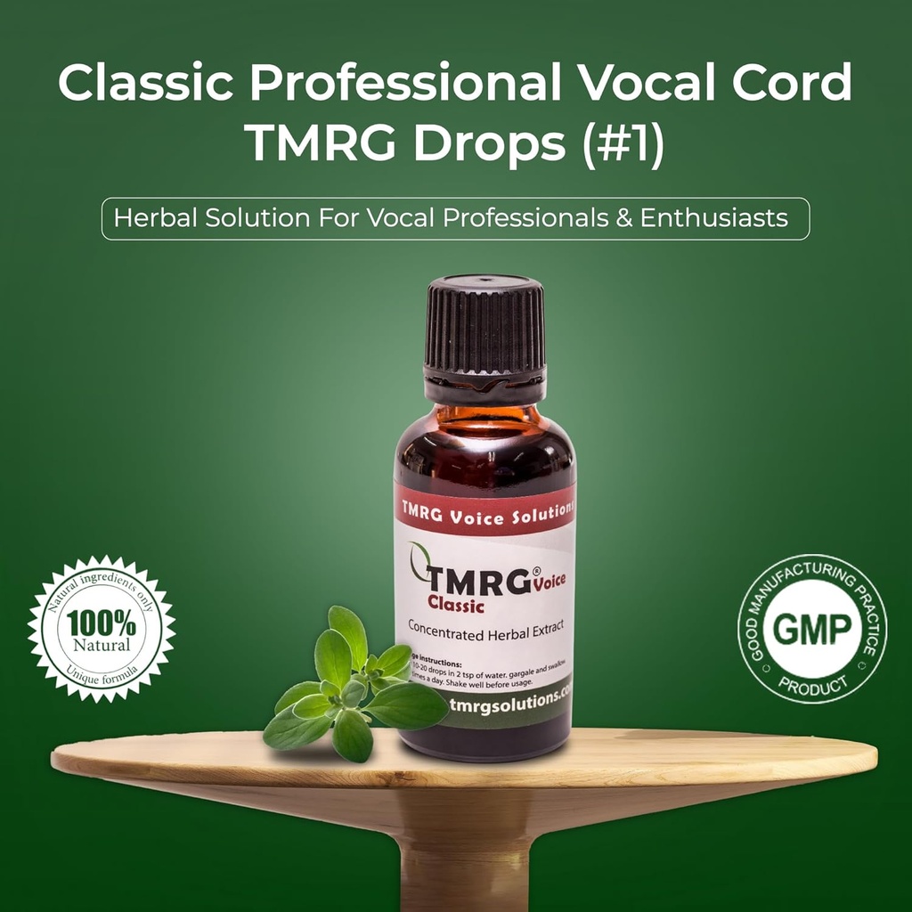 Classic Professional Vocal Cord Remedy 100% Natural Herbal Voice Supplement Drops for Sore Throat hæs Voice Hoarseness Vocal Skade Vocal Reparation Vocal Problemer craked Voice (15 ml)