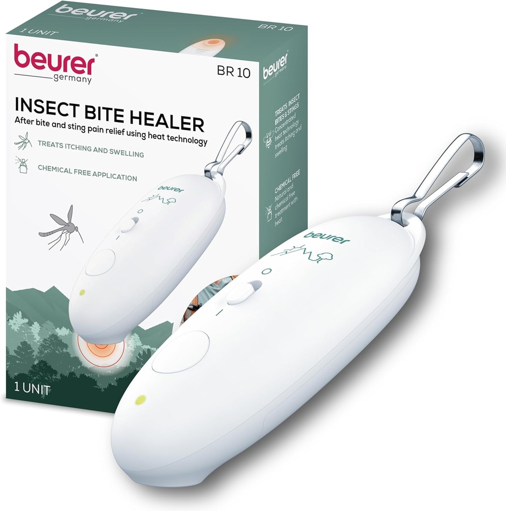Beurer BR10 Insect Bite Healer med Clip, Bærbar Itch og Hævelse Relief til ikke-toksisk behandling af Mosquito Bites og andre fælles Insect Bites, Udendørs Væsentlige