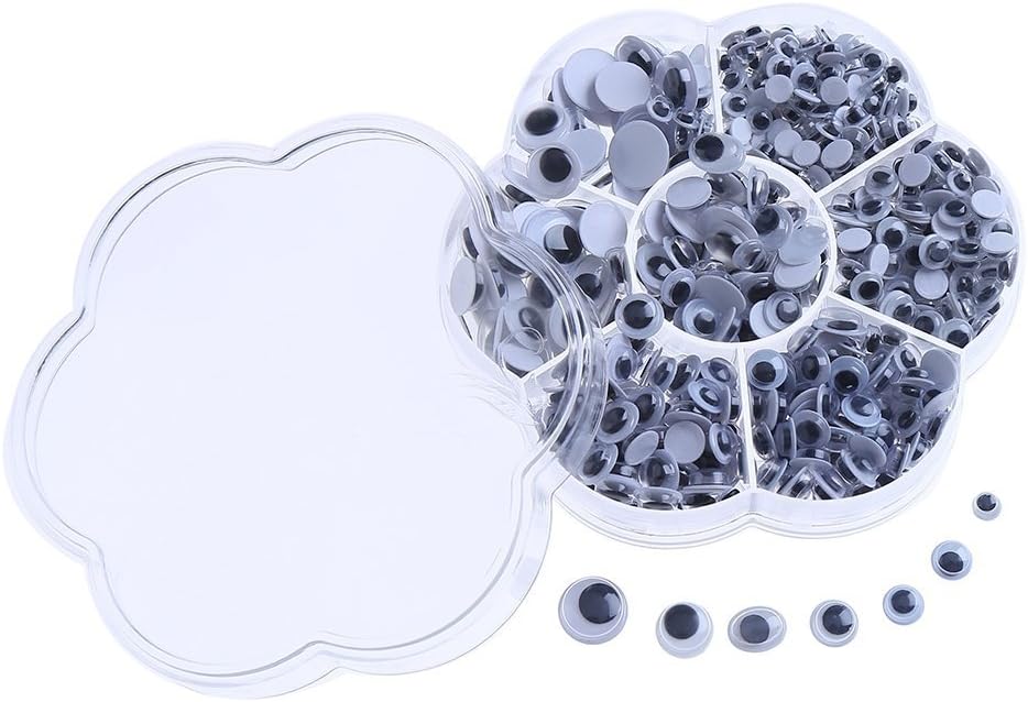 DECORA 800 Stykker Wiggle Googly Eyes med Self-Adhesive DIY Scrapbooking Crafts Legetøj Tilbehør (Assorted Størrelse)