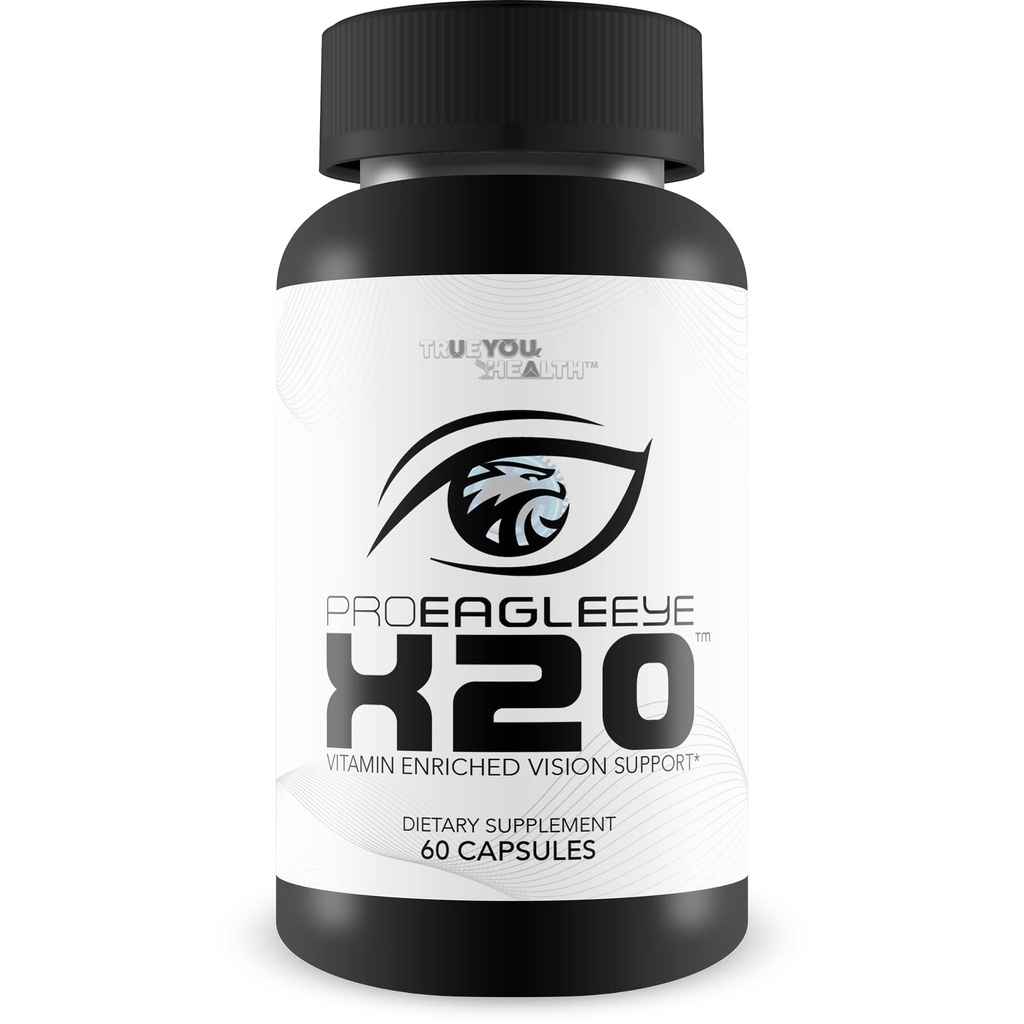 Pro EagleEye x20 - Visionssupport - Multi- Vision og Mineral Vision Supplement - Aid Eye Sys & Eye Health - Pro Eagle Eye X20 Vitamin til at styrke Vision - Hjælp detaljer
