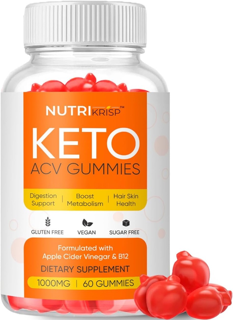 Keto ACV Gummies - Sugar- Free Gluten- Free Apple Cider Vinitor Supplement for Mænd Kvinder (1000MG)