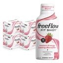 Freeflow Fit Energy Shots, Jordbær Burst, Naturlig Koffein Boost med L-theanin, Ginseng, Vitaminer, Prebiotika, Elektrolyter (24 Greve, 2oz Shots)