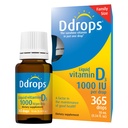 Ddrops Voksne 1000IE 365 dråber - flydende vitamin D3 tillæg, støtte stærke knogler & immunsystem