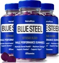 (3 Pack) Blå stål gummier for mænd, daglig ernæring til Boost Tillid og samlet sundhed, Alle naturlige supplement til støtte Peak Performance, Official Mand Gummy, BlueSteel anmeldelser (180 Gummies)