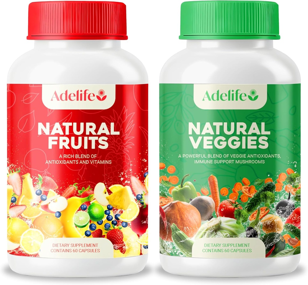 Frugt og grøntsager Kosttilskud, Total 120 Kapsler, Earth Energy Fruits And Grøntsager, Daglige Vitamin, Super Fruits and Veggies Kosttilskud, Vegetabilske Kosttilskud til voksne, MADE I USA