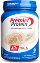 Premier Protein Powder, Vanilla Milkshake, 30g Protein, 1g Sukker, 100% Whey Protein, Keto Friendly, No Soy, Gluten Free, 23.3 oz (17 Servere)