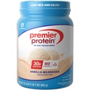 Premier Protein Powder, Vanilla Milkshake, 30g Protein, 1g Sukker, 100% Whey Protein, Keto Friendly, No Soy, Gluten Free, 23.3 oz (17 Servere)