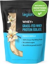 LEGION Whey + Protein Whey Isolate from Grass Fed Cows - Whey Protein Isolate Powder Low Calorie, Non- GMO, Sugar Free, Lactose and Gluten Free, All Natural Protein Powder for Men & Women (60 Servere)