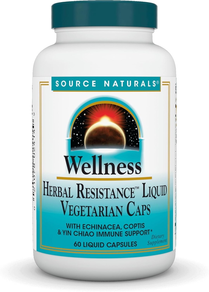 Kilde Naturals Wellness Herbal Resistance, Echinacea, Coptis & Yin Chiao immunforsvar * - 60 kapsler