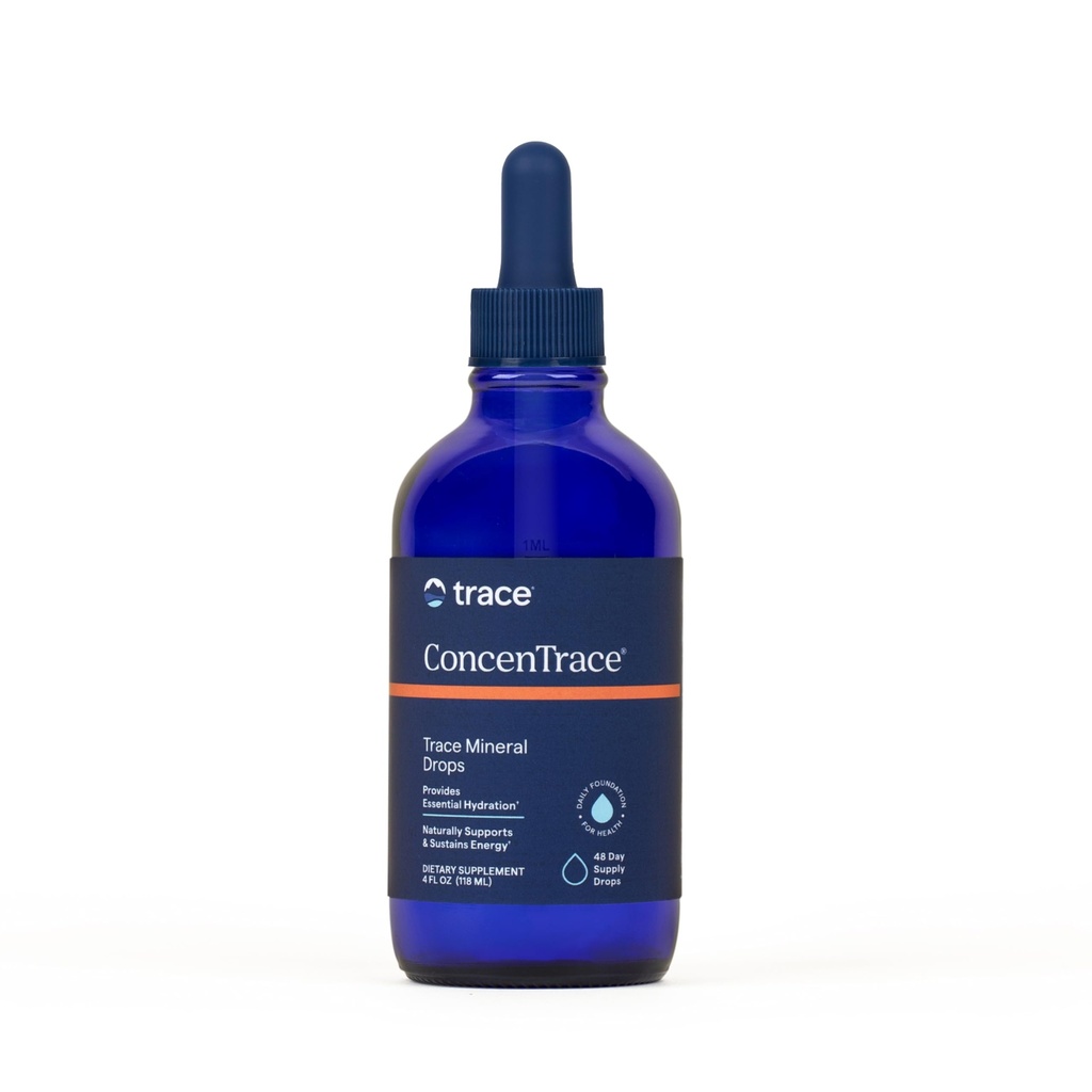 Trace Minerals ConcenTrace Mineral Drops Mest124; Understøtter energi, fordøjelse, ben sundhed & hydration, 70 + Ionic Trace Minerals w / Magnesium, Chloride & Kalium Mest124; Keto, Vegan & Non- GMO Mest124; 48 Servere
