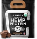 Organisk Hamp Protein Powder, Plant Based og Vegansk Protein Shake, Lactose og Dairy Free, Gluten Free, Ren og Natural- Chokolade (1 Servering)