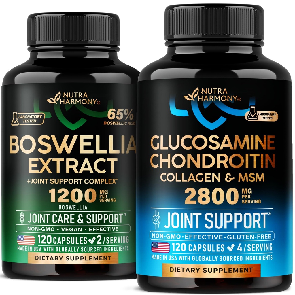NUTRAHARMONY Glucosamin Chondroitin & Boswellia Extract Kapsler