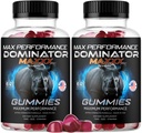 (2 Pack) Dominator Maxx Gummies for Mænd - Dominator Maxxx Natural Daily Nutrition Support Premium Advanced Formel Multivitamin Pills for Total Sundhed & Wellness, 120 Gummies for 2 Måneder