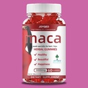 1 flaske Maca Root Gummies 3000mg for kvinder med sort Maca, Bukkehorn, Magnesium til naturlig energi, Mood & immunforsvar Hormone Balance Urte- Berry Flavor, 60 Gummies, 30-dages servering